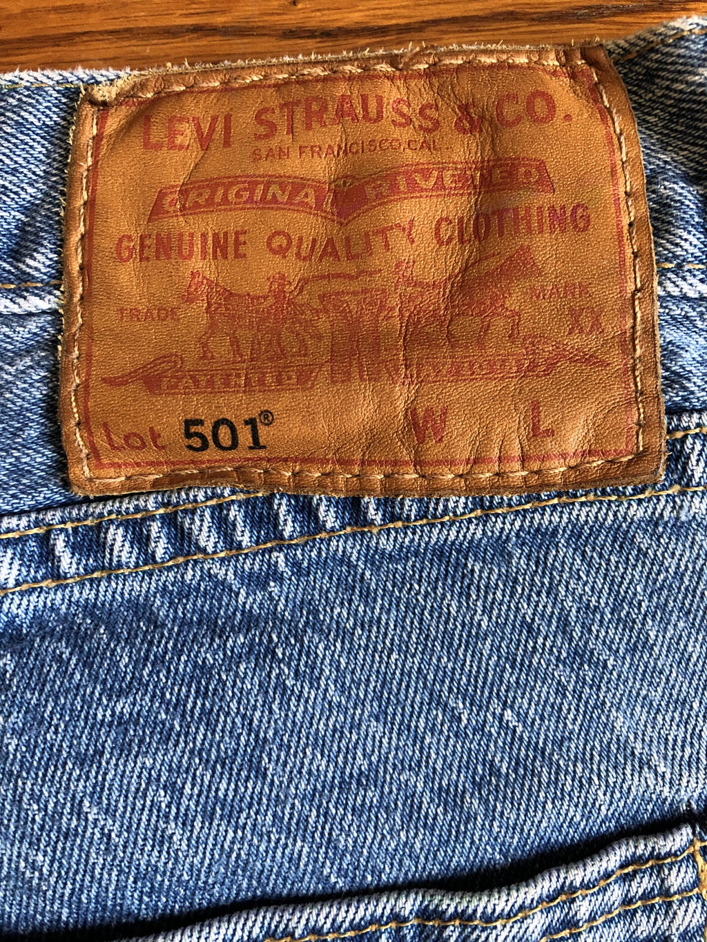 Vintage Levis 501 Big E W36 L38 Jeans bleu clair 2018