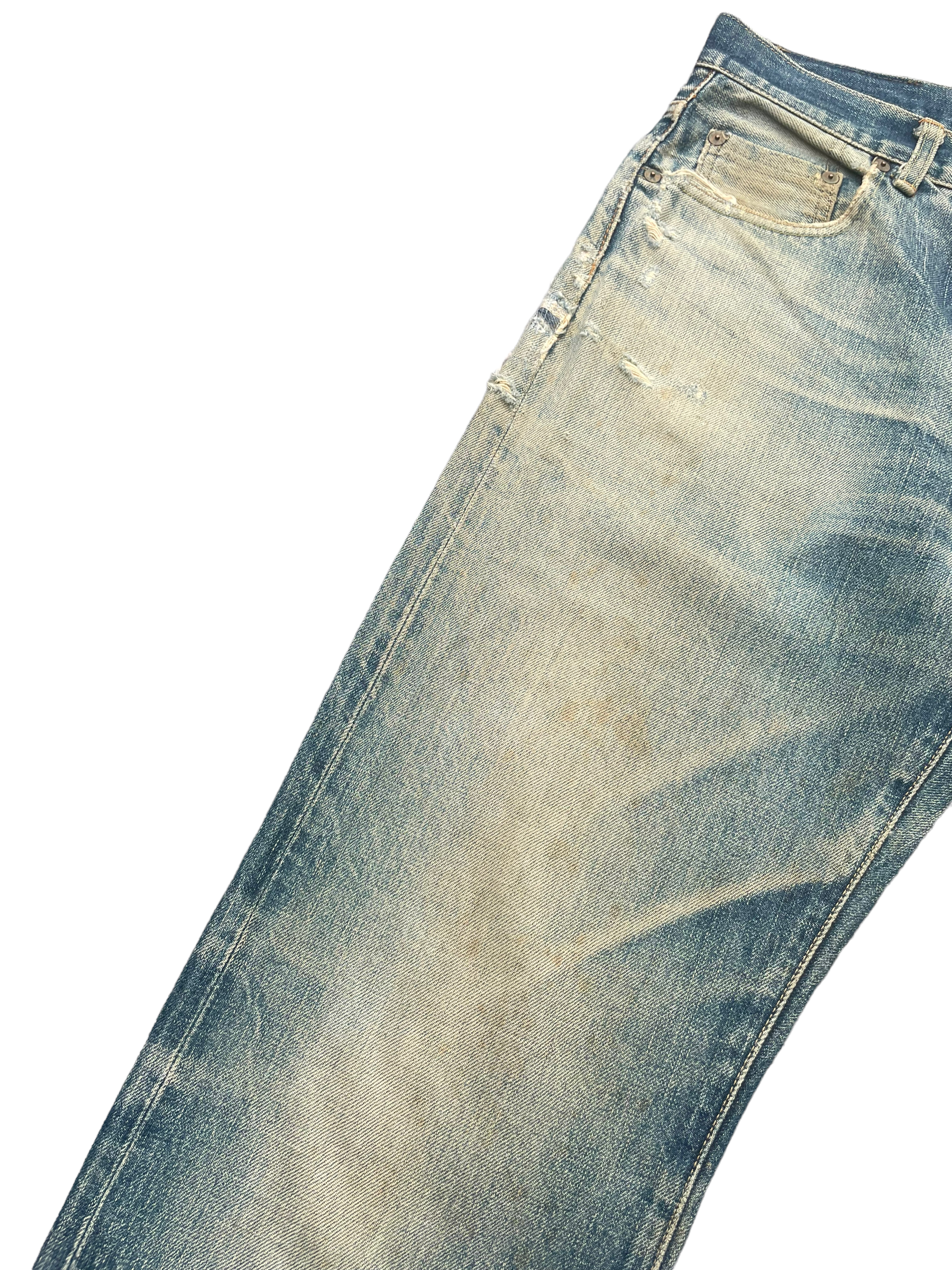 Vintage Canton Selvedge Distressed Denim