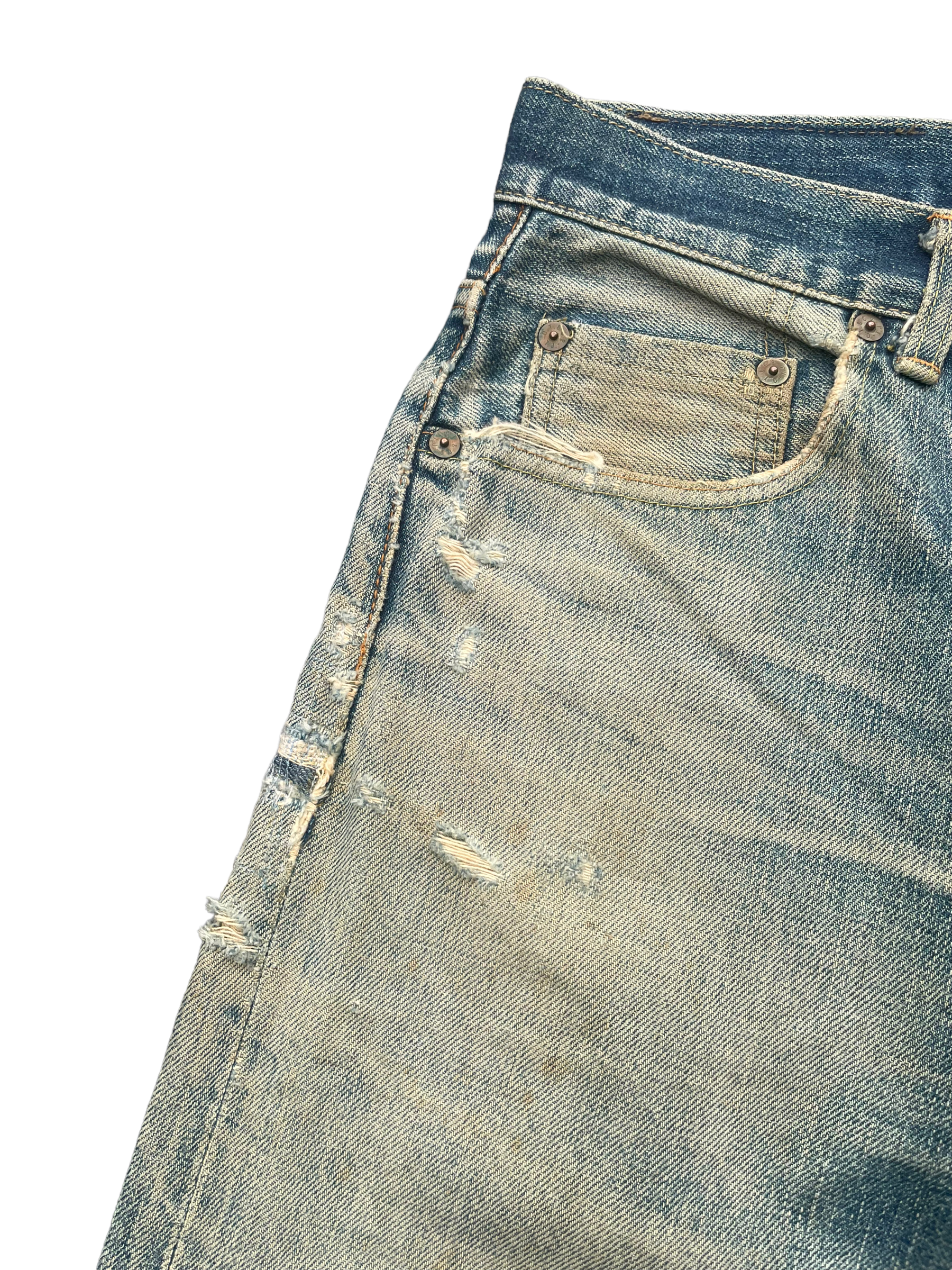 Vintage Canton Selvedge Distressed Denim