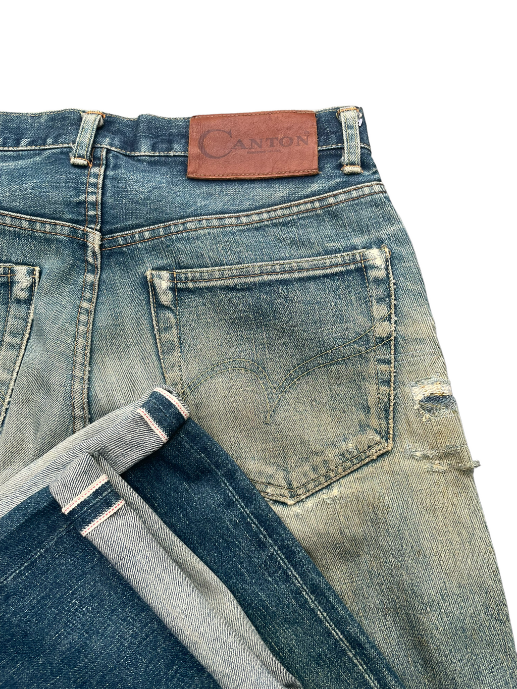 Vintage Canton Selvedge Distressed Denim