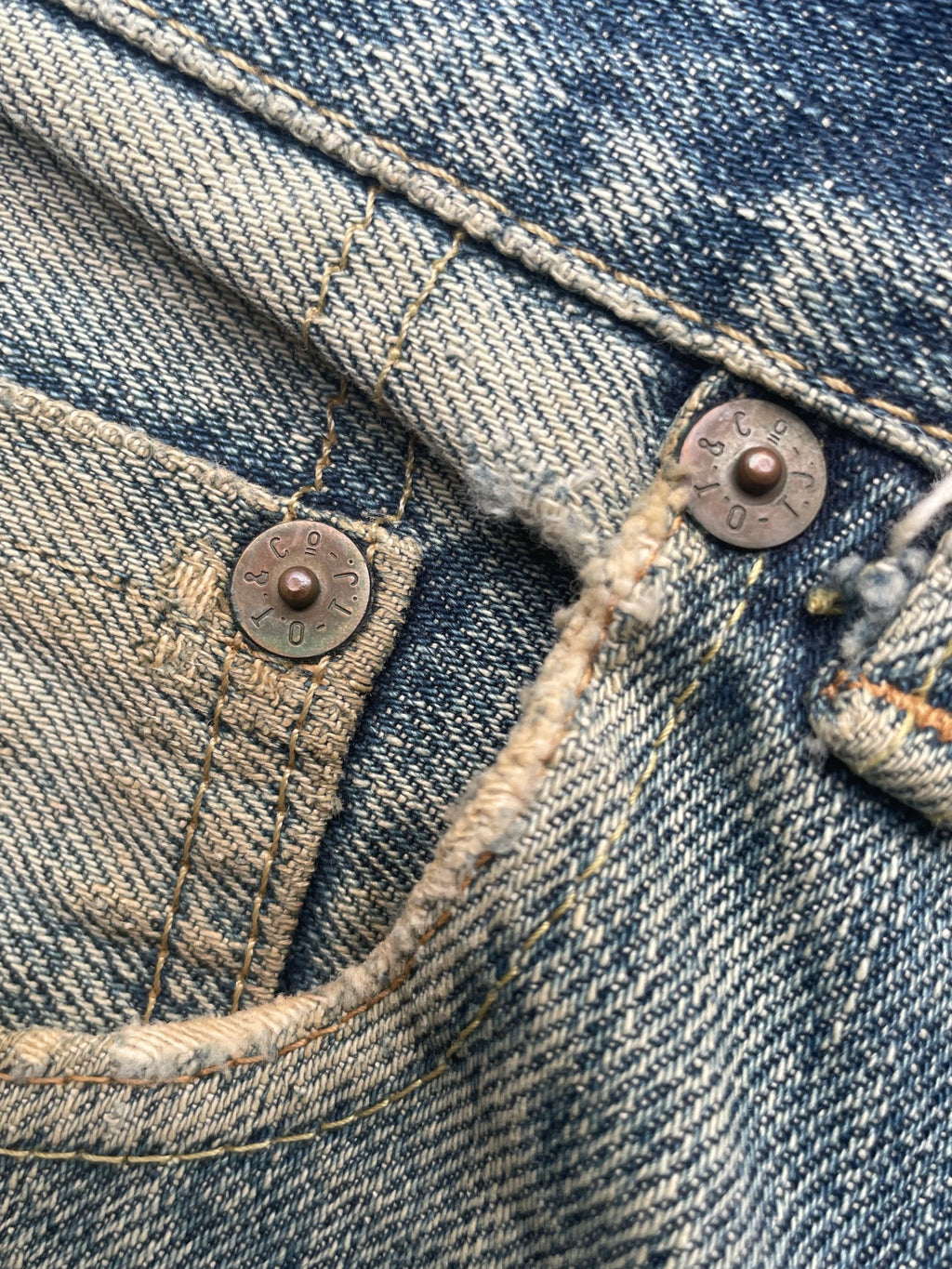 Vintage Canton Selvedge Distressed Denim