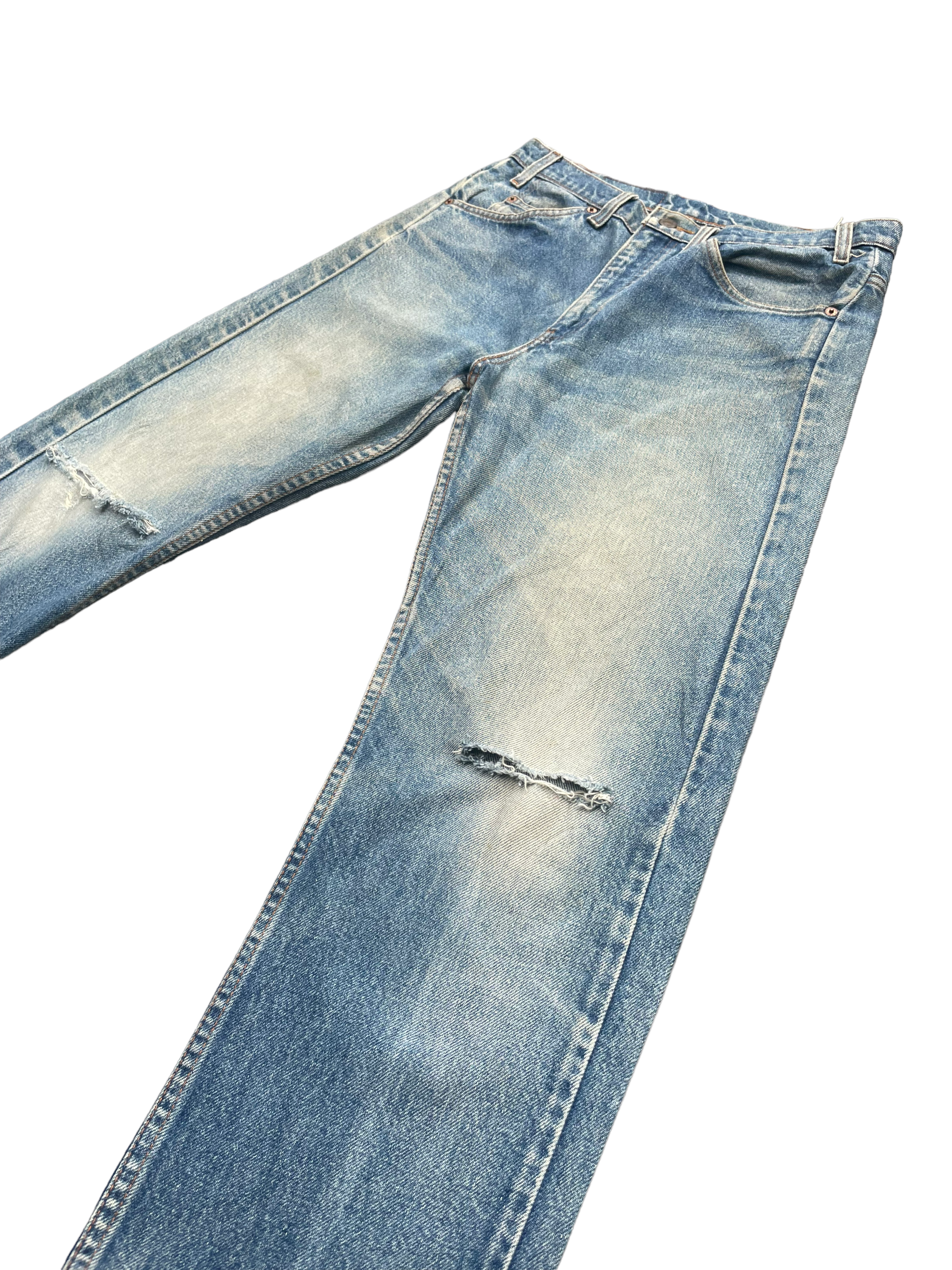 Vintage 1995 Levis 505 e Orange Tag Distressed