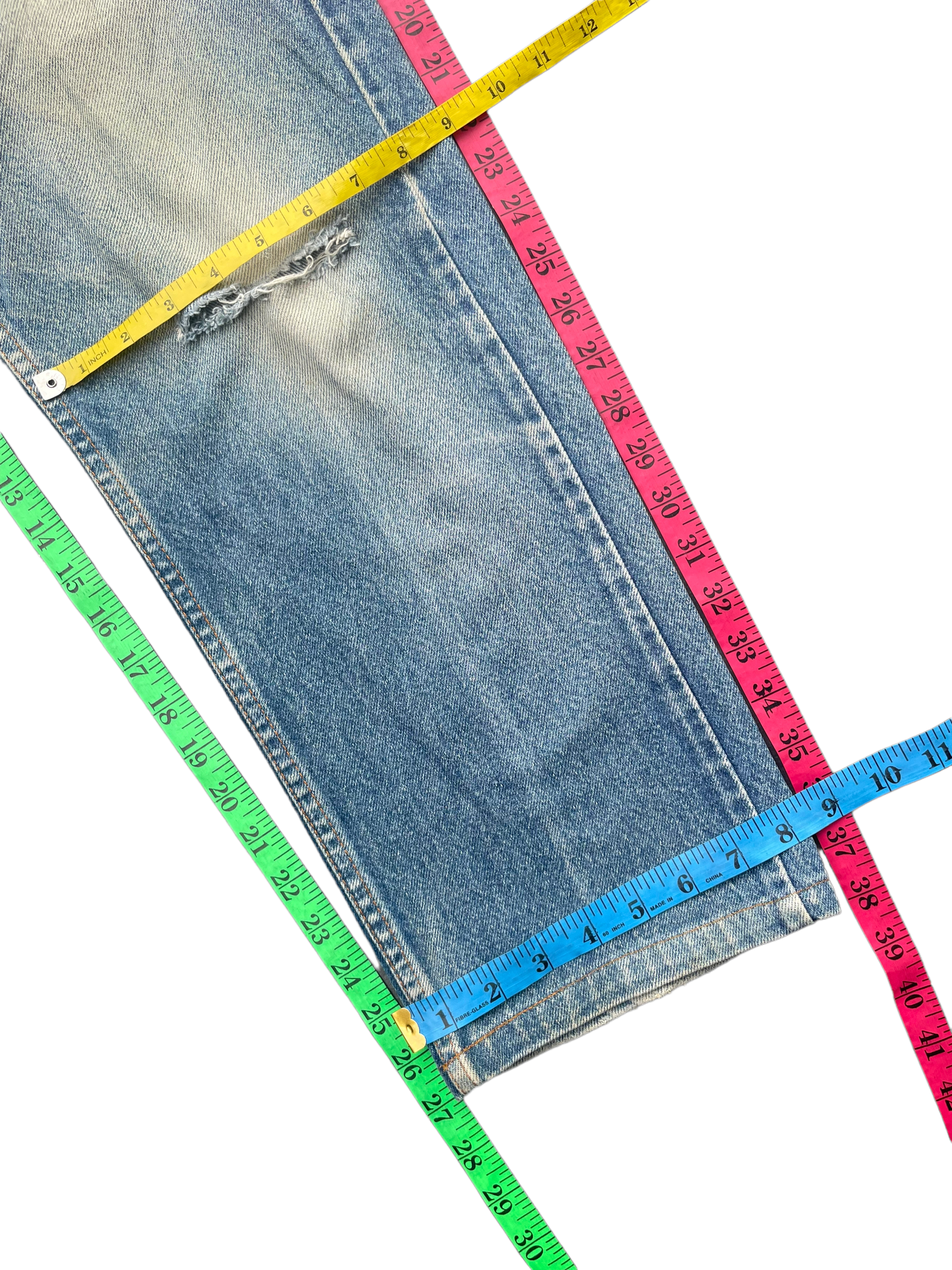 Vintage 1995 Levis 505 e Orange Tag Distressed