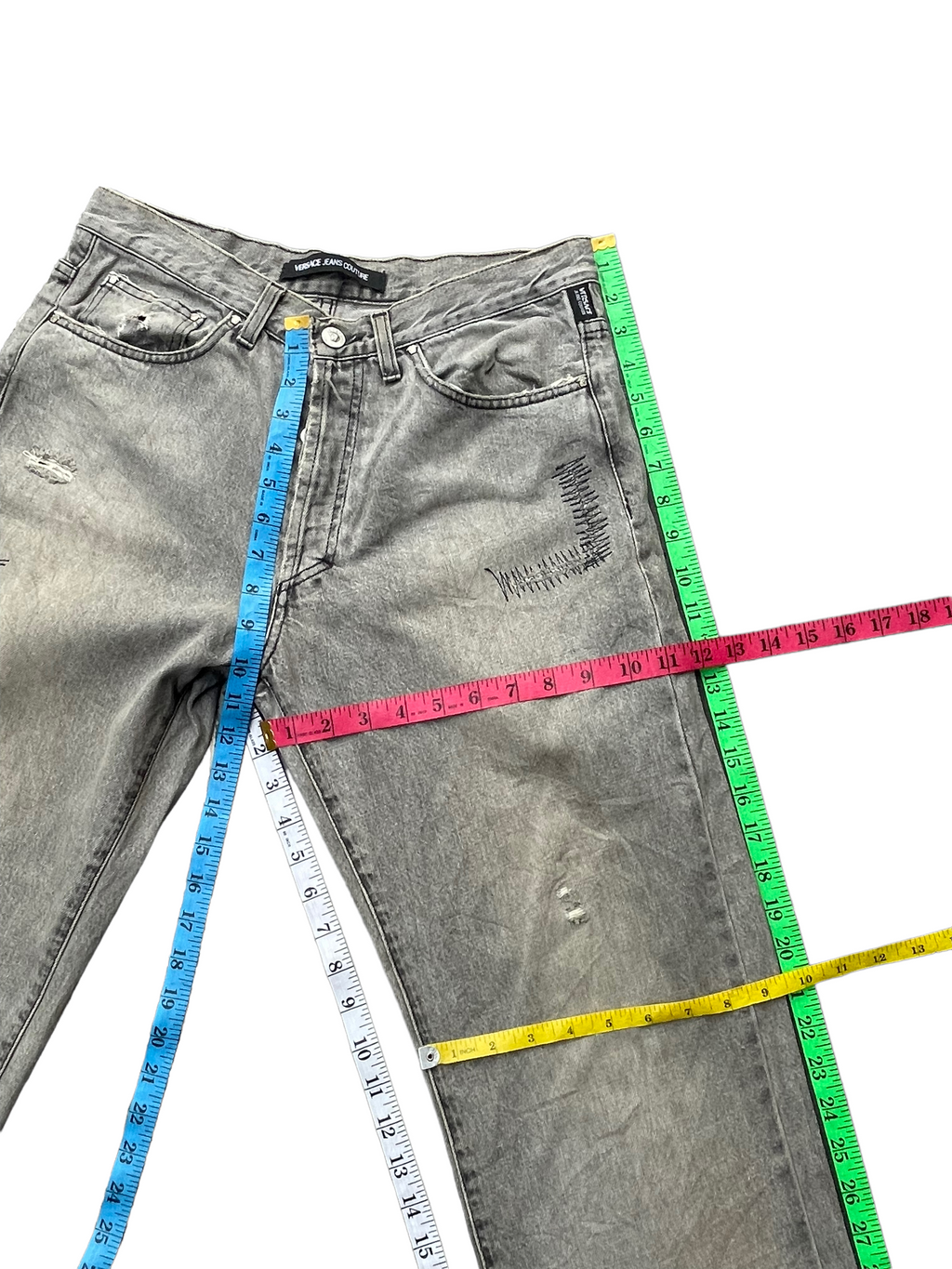 Versace Jeans Couture Distressed Denim