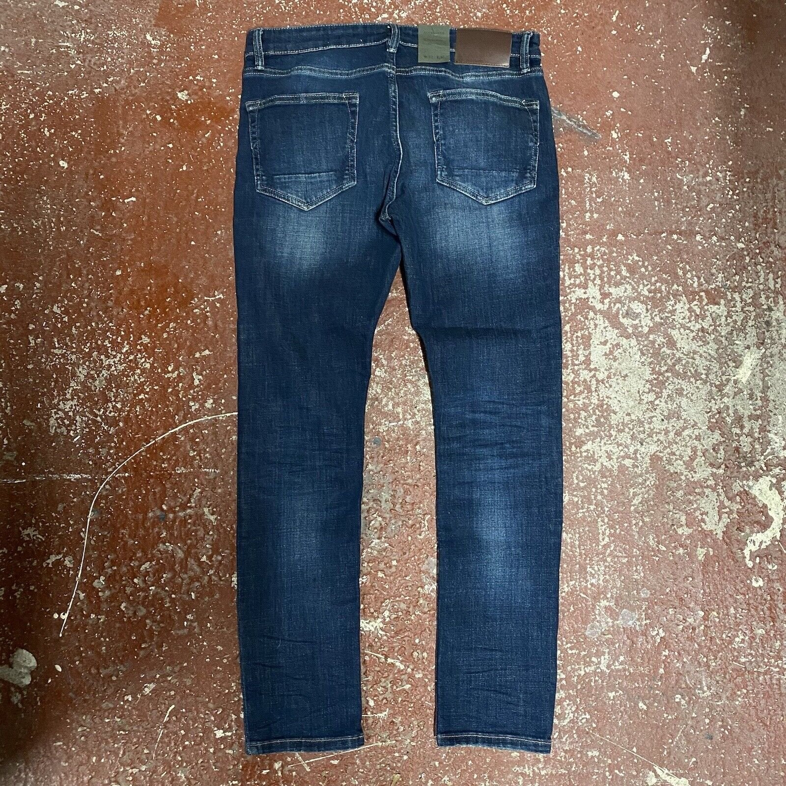 All Saints Indigo Cigarette Jeans Indigo Blue Button Fly Mens W32 L30 BNWT