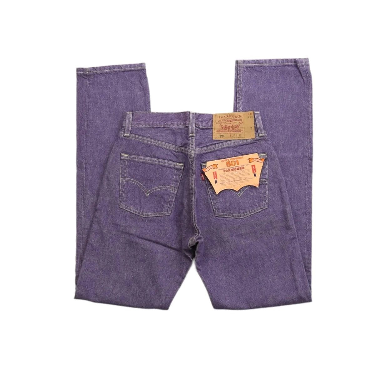 VINTAGE LEVI’S 501 DEADSTOCK PURPLE BUTTON FLY JEANS 27"/28"