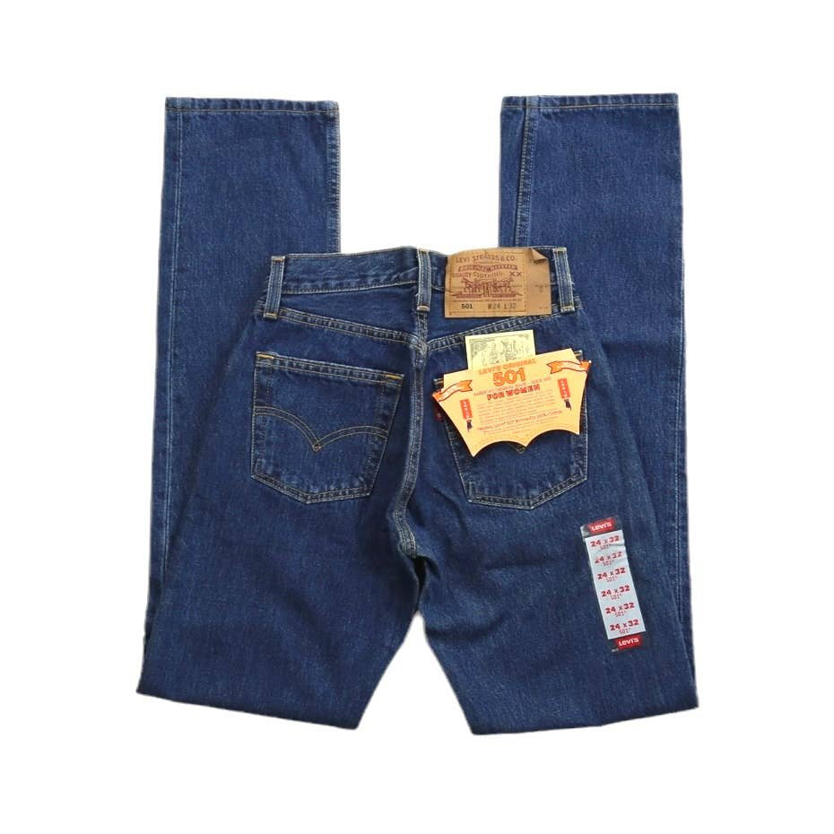 VINTAGE LEVI’S 501 DEADSTOCK DARK WASH BUTTON FLY JEANS