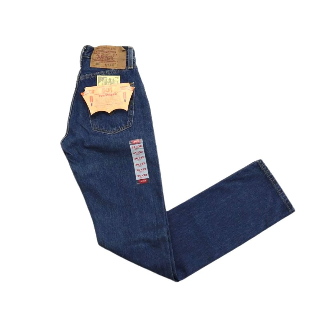 VINTAGE LEVI’S 501 DEADSTOCK DARK WASH BUTTON FLY JEANS