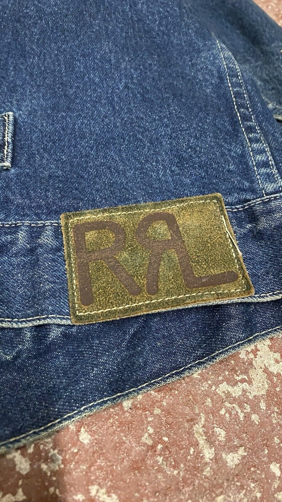 RRL RALPH RALPH LAUREN Size XL Made in USA Mens Blue Denim Trucker Jacket