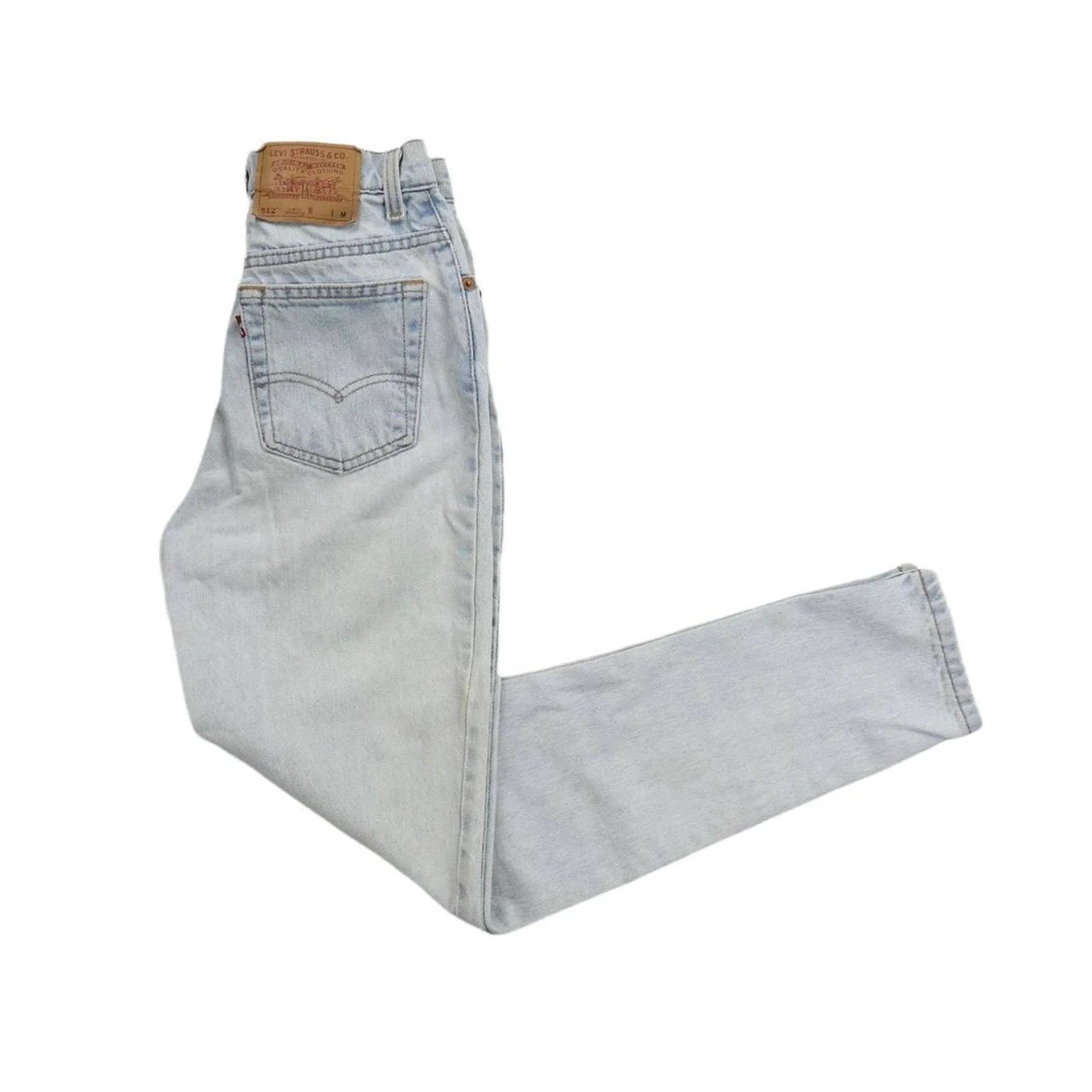 VINTAGE LEVIS W24/25 512 LIGHT-MEDIUM WASH HIGH WAISTED JEANS