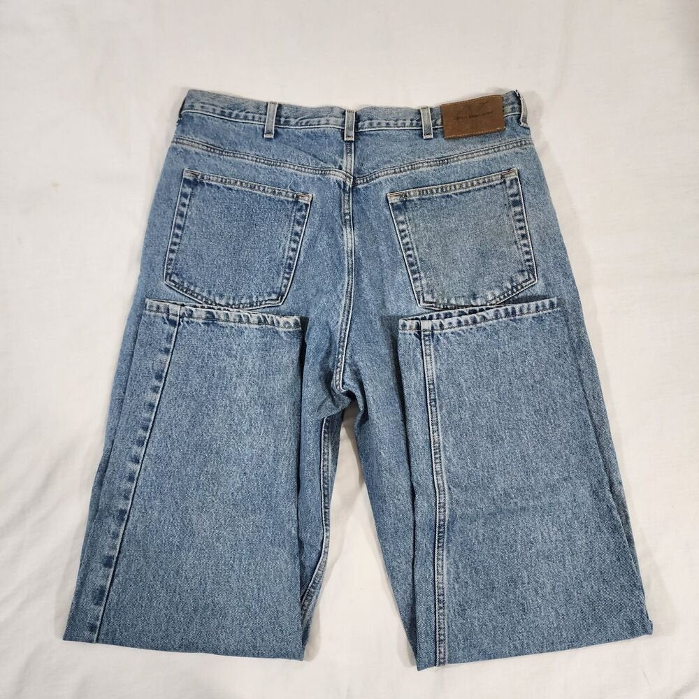 Vintage Calvin Klein Jeans Mens Straight Leg 36w / 31L Stonewash Blue - GOOD