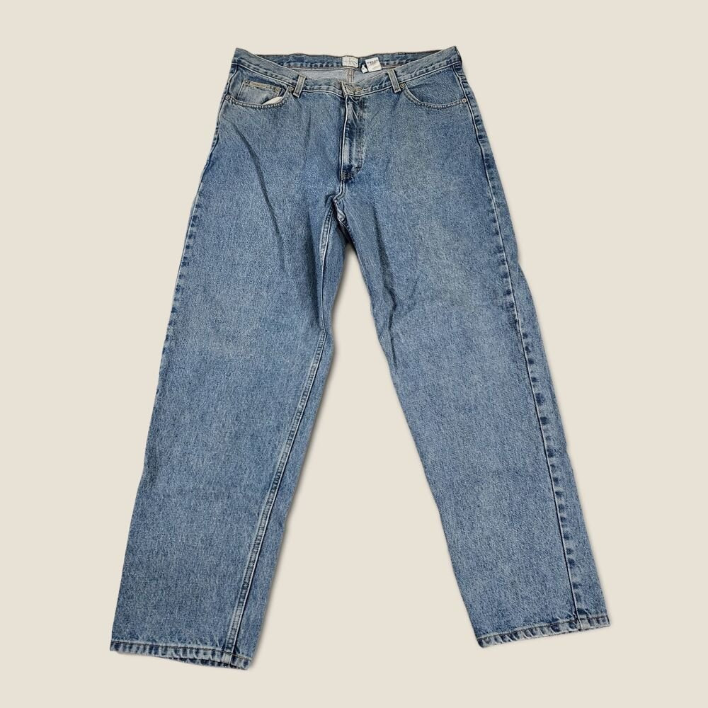 Vintage Calvin Klein Jeans Mens Straight Leg 36w / 31L Stonewash Blue - GOOD