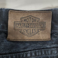 Harley Davidson Jeans Black Vintage Mens 42x32 Biker Denim USA Made Motorcycle - GOOD