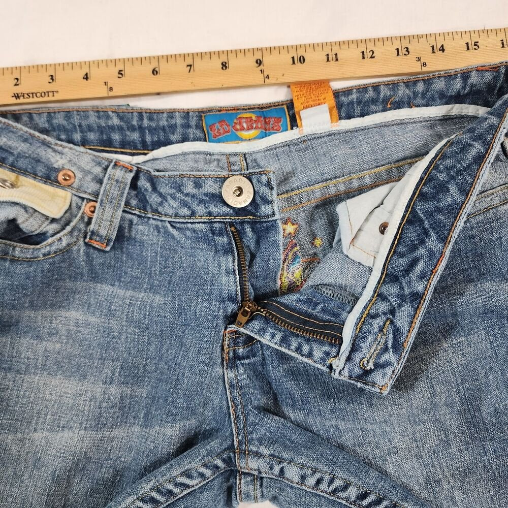 Vintage ZB Jeans Women's Embroidered Hippie Bootcut Jeans Mermaid Size 13 - GOOD