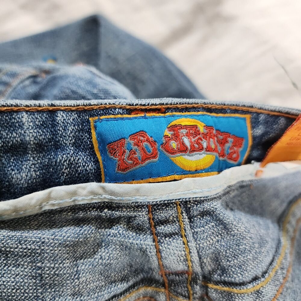 Vintage ZB Jeans Women's Embroidered Hippie Bootcut Jeans Mermaid Size 13 - GOOD