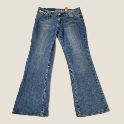 Vintage ZB Jeans Women's Embroidered Hippie Bootcut Jeans Mermaid Size 13 - GOOD
