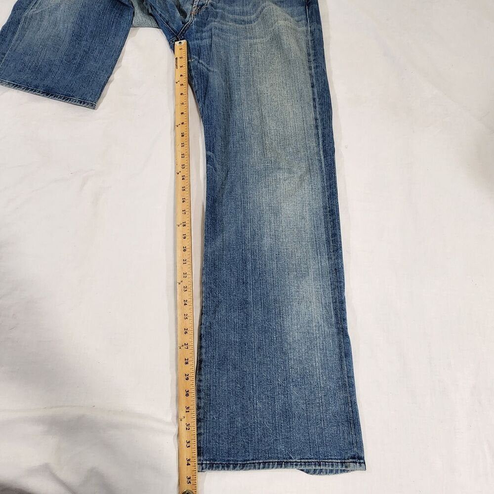 7 For All Mankind Relaxed Blue Jeans Pants Men's Size 40 X34 Button Fly - GOOD