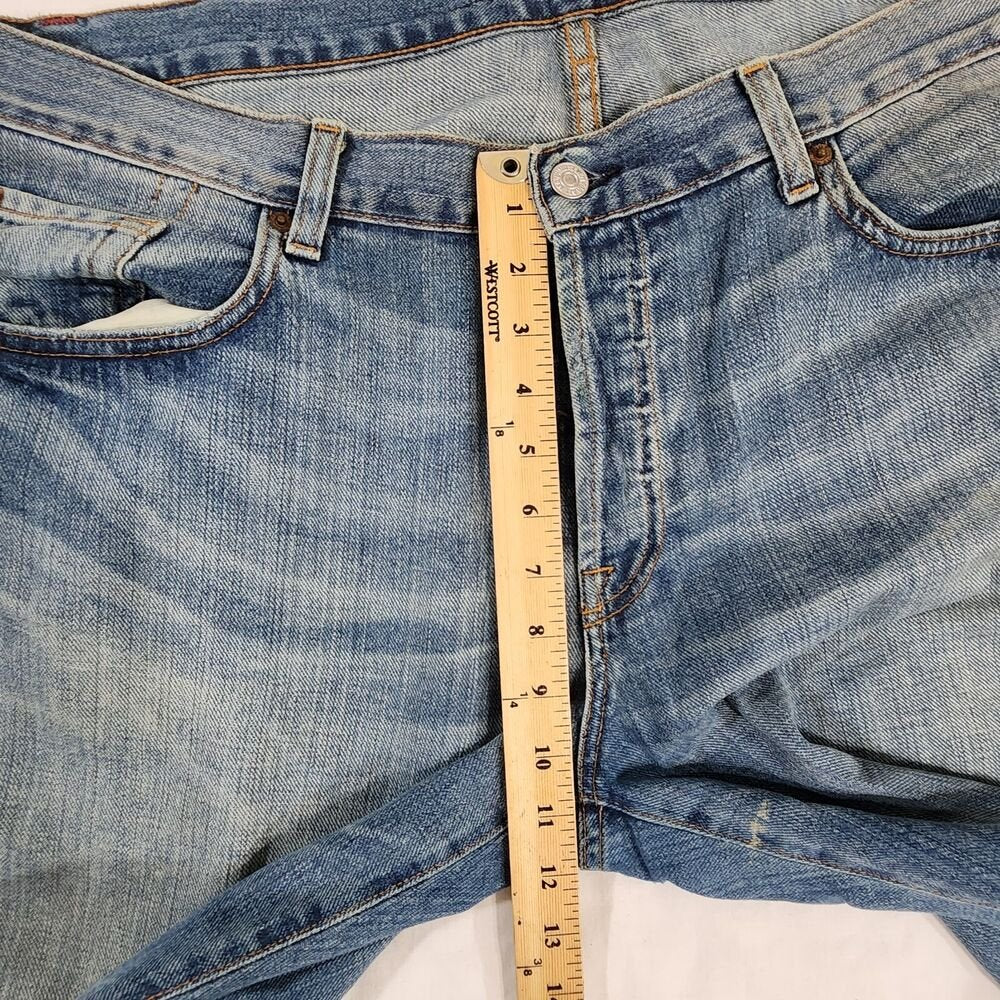 7 For All Mankind Relaxed Blue Jeans Pants Men's Size 40 X34 Button Fly - GOOD