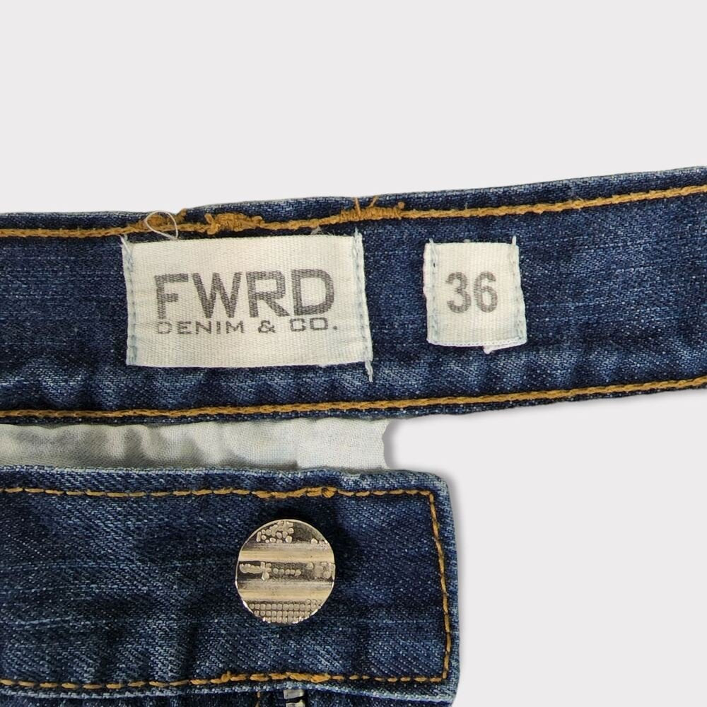 FWRD Denim Men's Slim Fit Ripped Distressed Patch Jeans 36x34 - GOOD