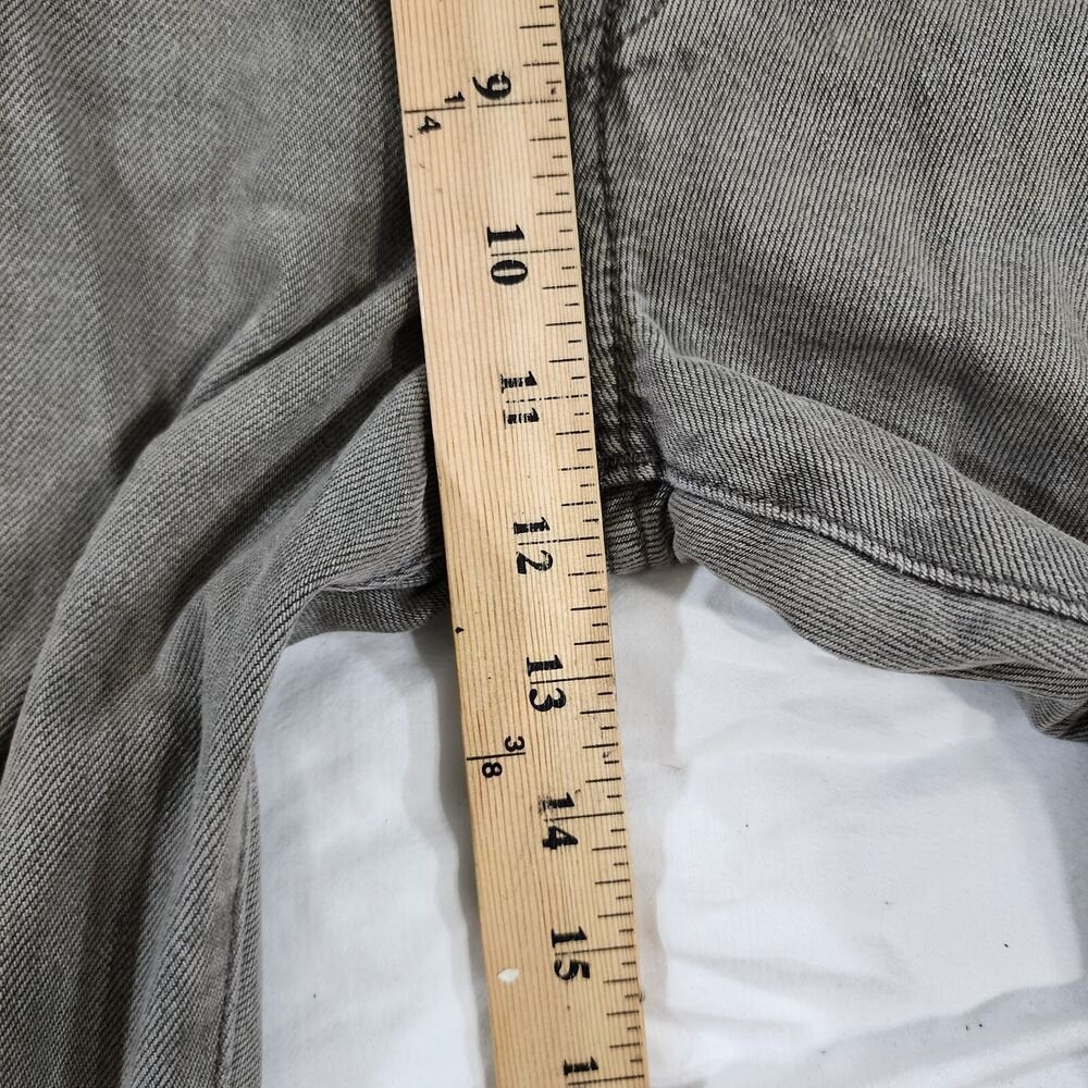Levis 501 CT Jeans Mens 30x32 Charcoal Washed Gray Custom Tapered Distressed Y2K
