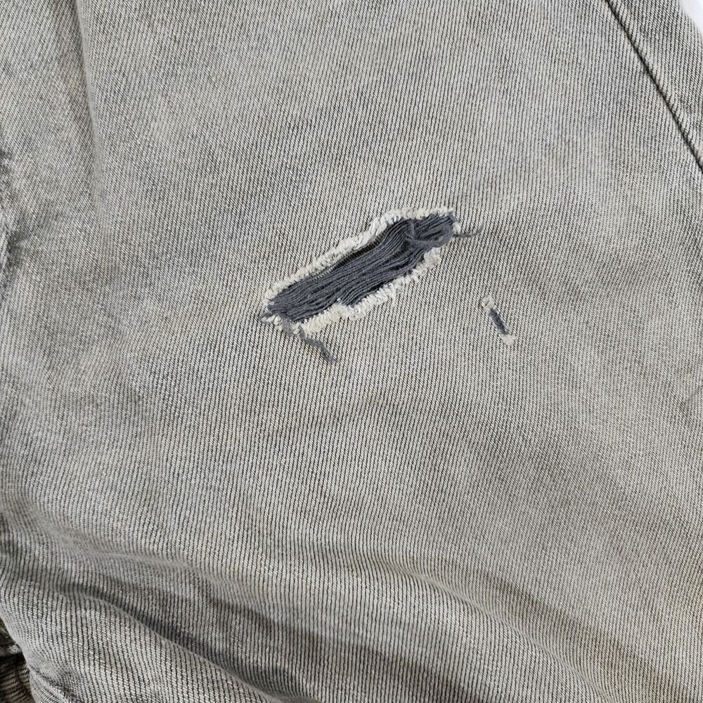Levis 501 CT Jeans Mens 30x32 Charcoal Washed Gray Custom Tapered Distressed Y2K
