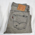Levis 501 CT Jeans Mens 30x32 Charcoal Washed Gray Custom Tapered Distressed Y2K