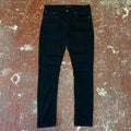 Nudie Lean Dean Denim Jeans W32 L32 Dry Ever Black Slim Fitting Zip Fly Pant VGC