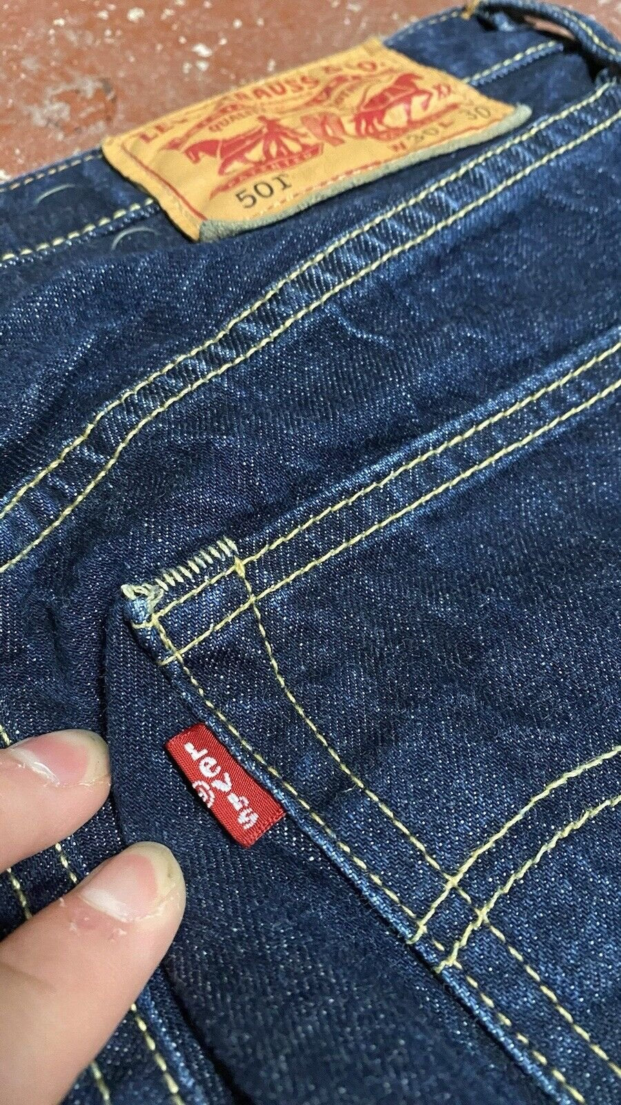Levi 501 Selvedge Straight Denim Blue Jeans W30 L30 *Read Description*