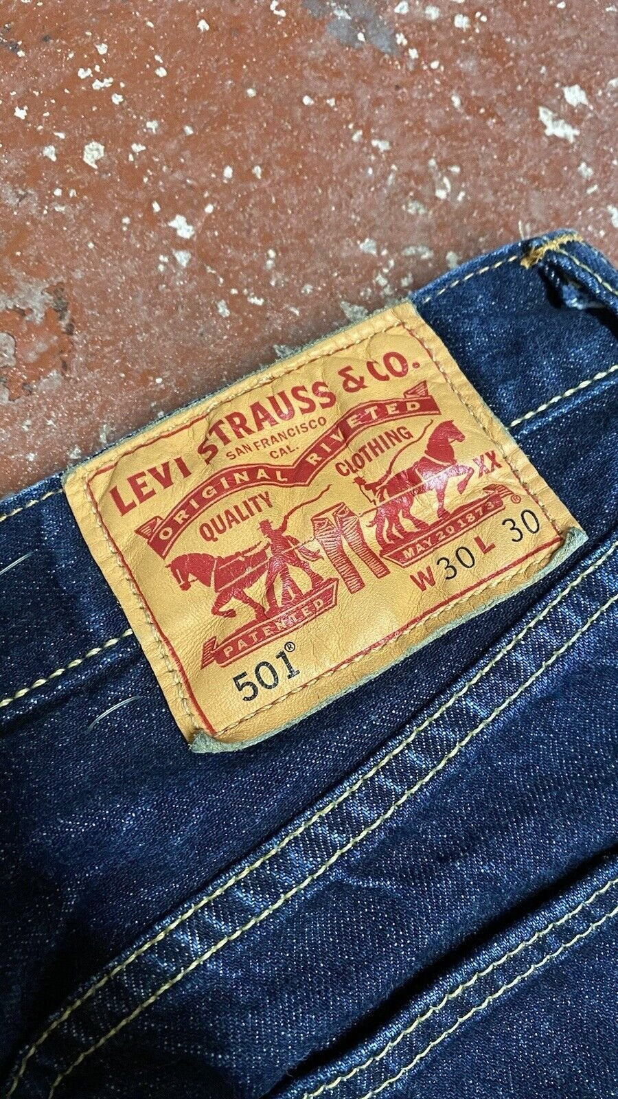 Levi 501 Selvedge Straight Denim Blue Jeans W30 L30 *Read Description*