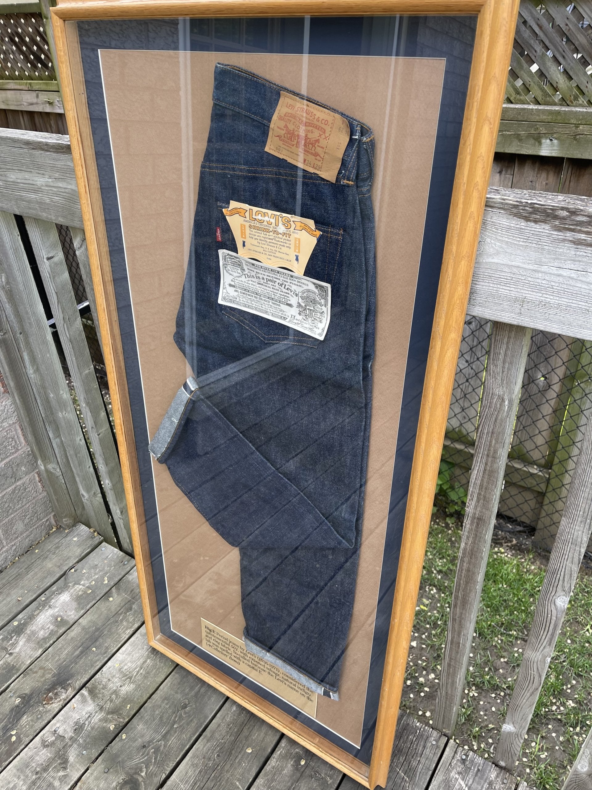 Vintage Levis 501’s BIG E’s “UNDER GLASS”
