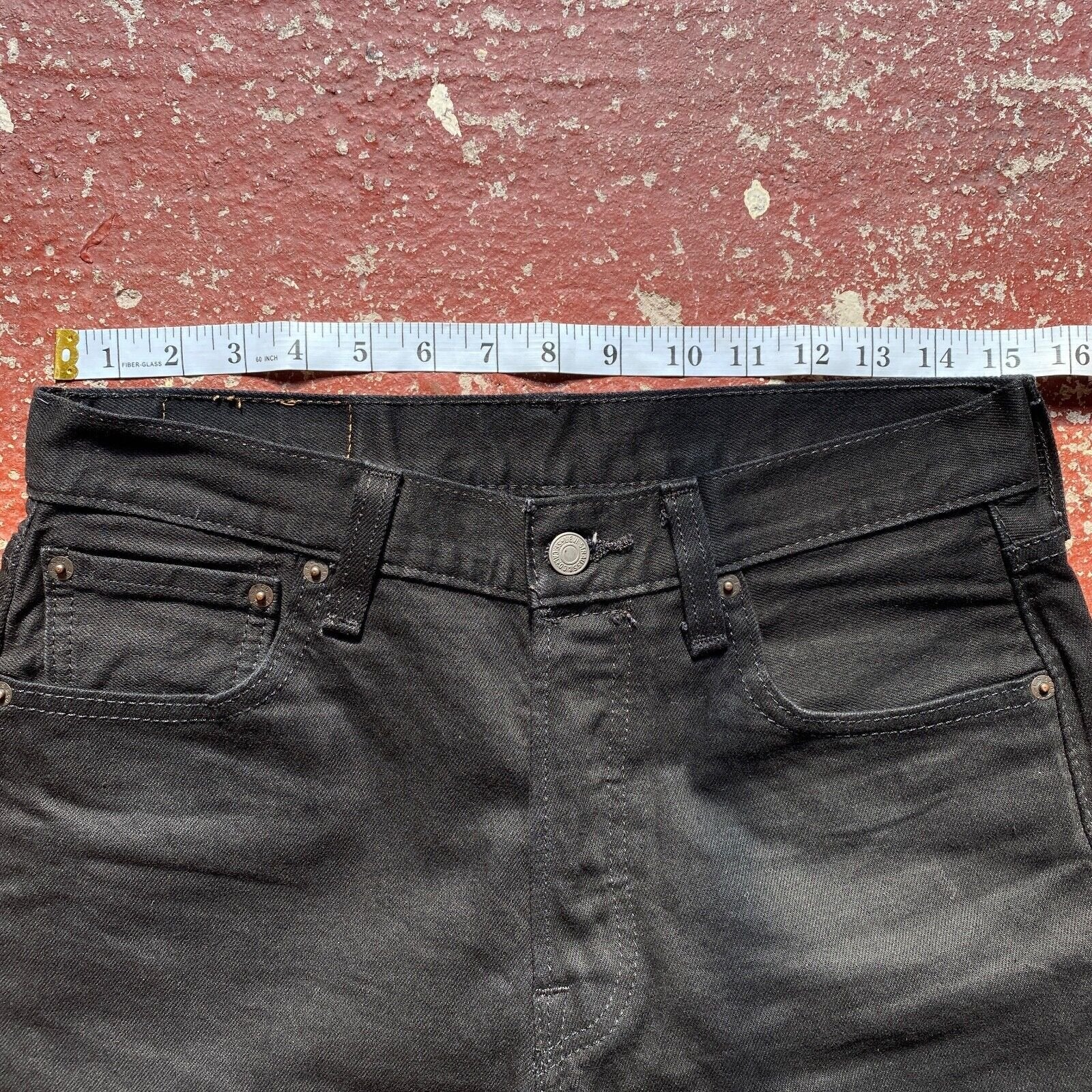LEVI'S 501 Black Regular Casual Denim Button Fly Shorts Mens W30