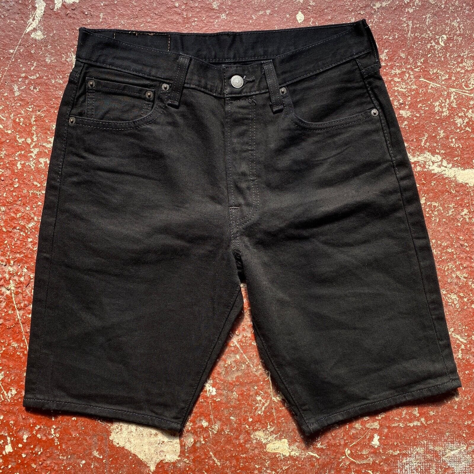 LEVI'S 501 Black Regular Casual Denim Button Fly Shorts Mens W30
