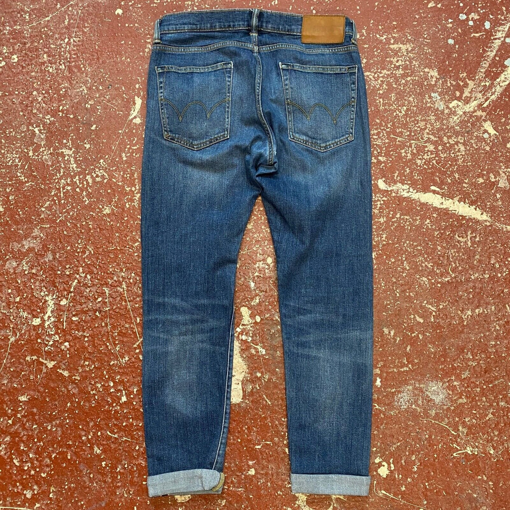 Edwin ED 85 Slim Tapered Selvedge Stretch Jeans W32 L32 Blue Denim Trousers