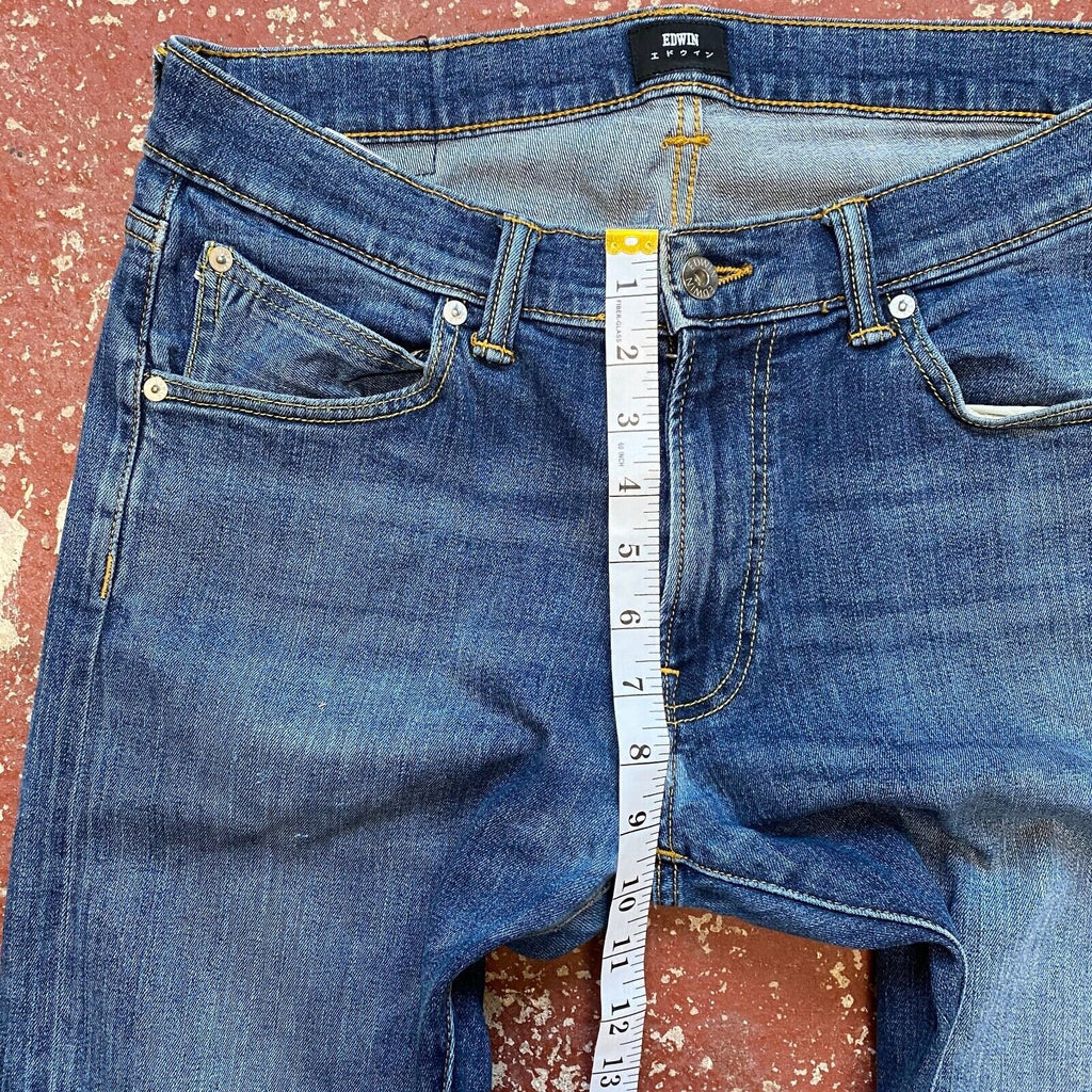 Edwin ED 85 Slim Tapered Selvedge Stretch Jeans W32 L32 Blue Denim Trousers