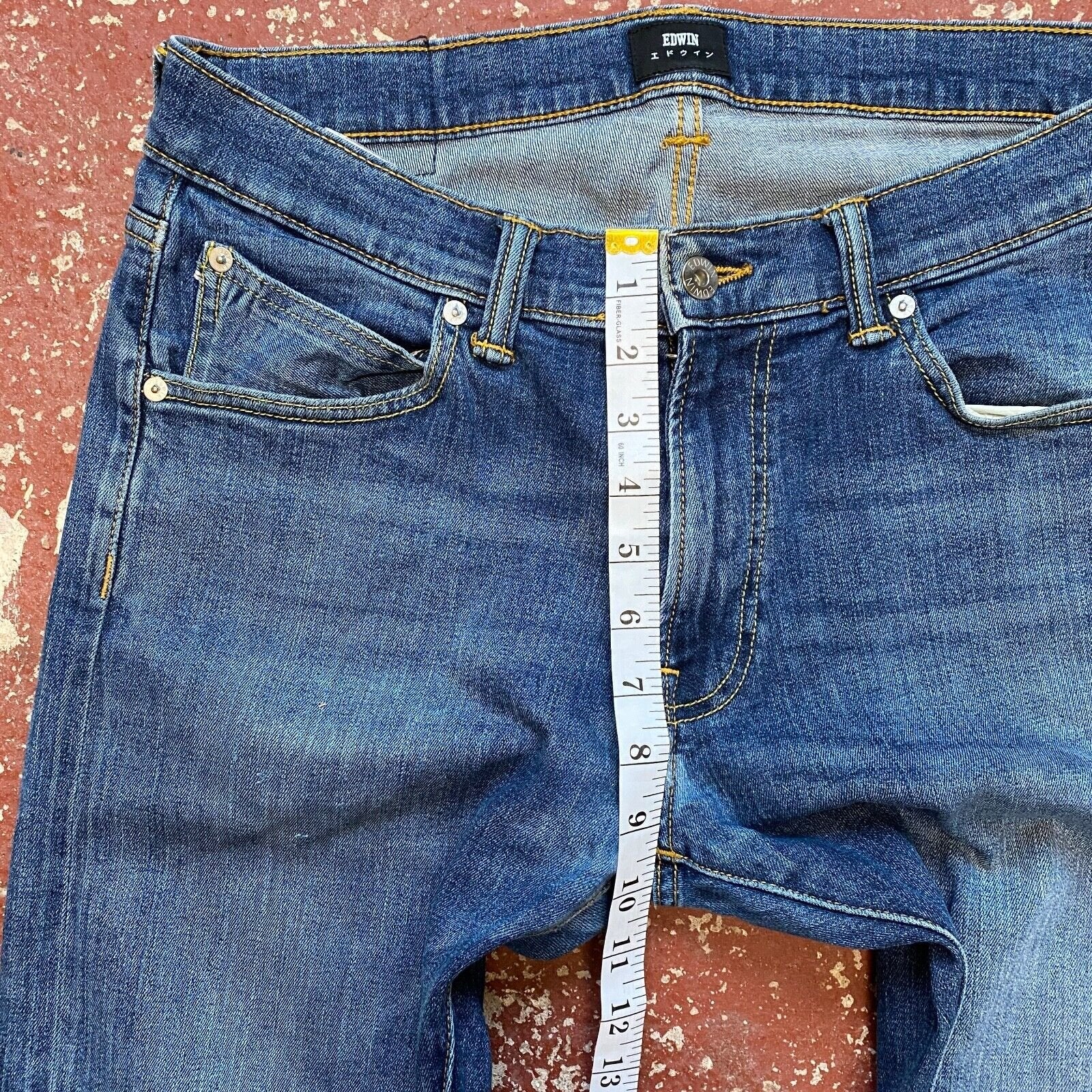 Edwin ED 85 Slim Tapered Selvedge Stretch Jeans W32 L32 Blue Denim Trousers