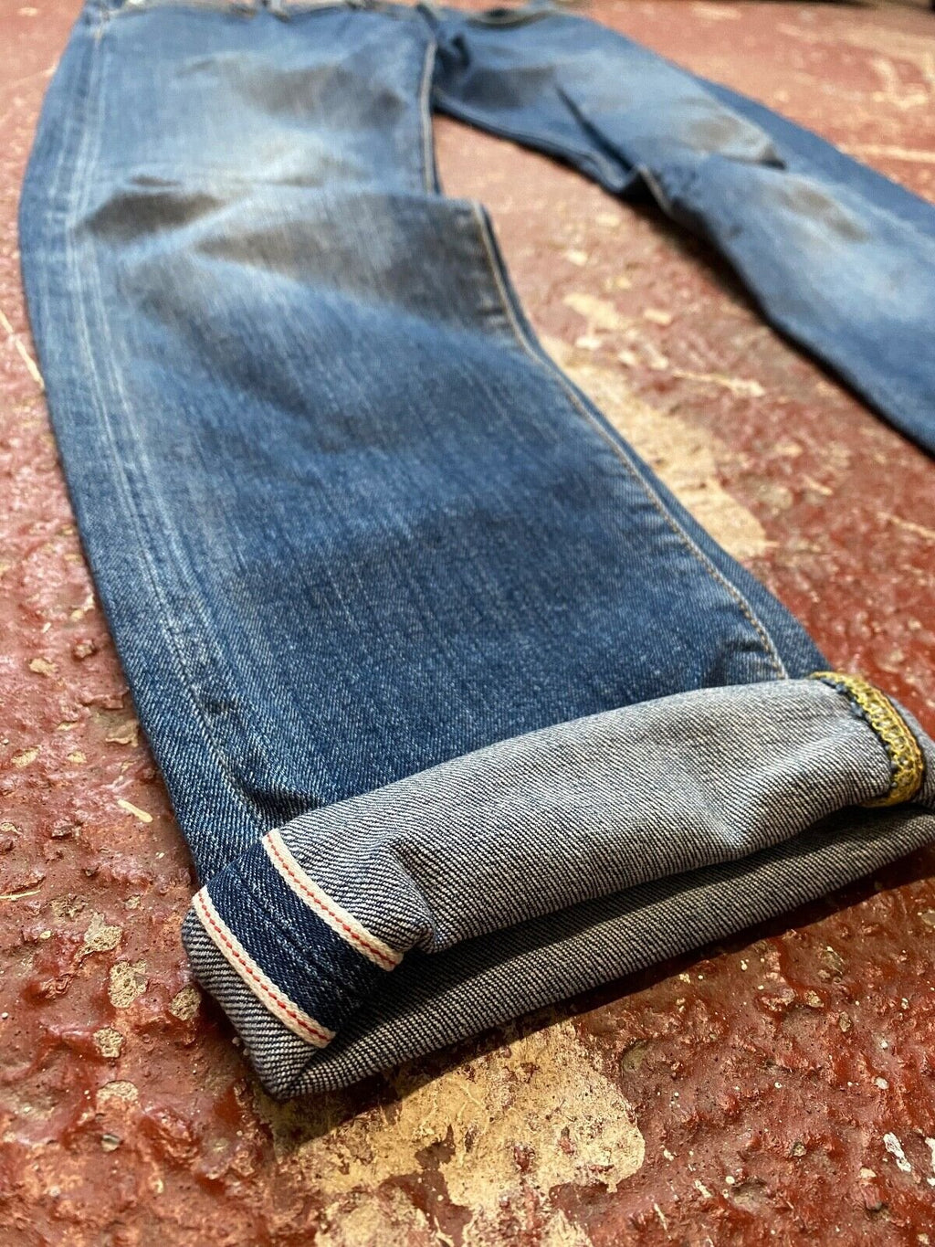 Edwin ED 85 Slim Tapered Selvedge Stretch Jeans W32 L32 Blue Denim Trousers