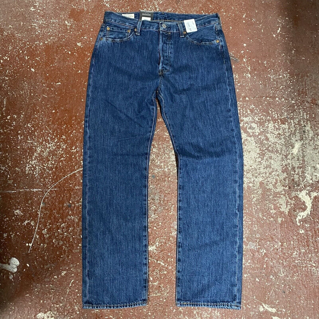 Levi's Lot 501 Original Premium Dark Blue Stonewashed Regular Fit W34 L32 BNWT