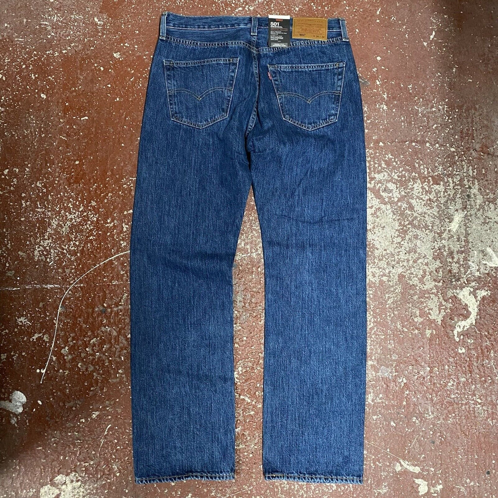 Levi's Lot 501 Original Premium Dark Blue Stonewashed Regular Fit W34 L32 BNWT