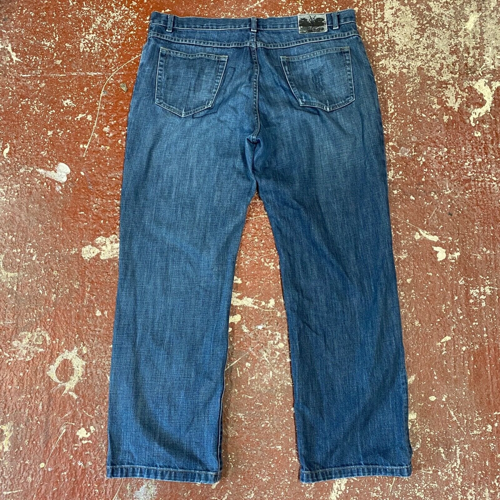 YSL Yves Saint Laurent Blue Distressed Denim Jeans Indigo Blue Wash W40 L32