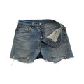 VINTAGE 90S LEVI’S 501 GRUNGY MEDIUM WASH DISTRESSED CUT OFF SHORTS