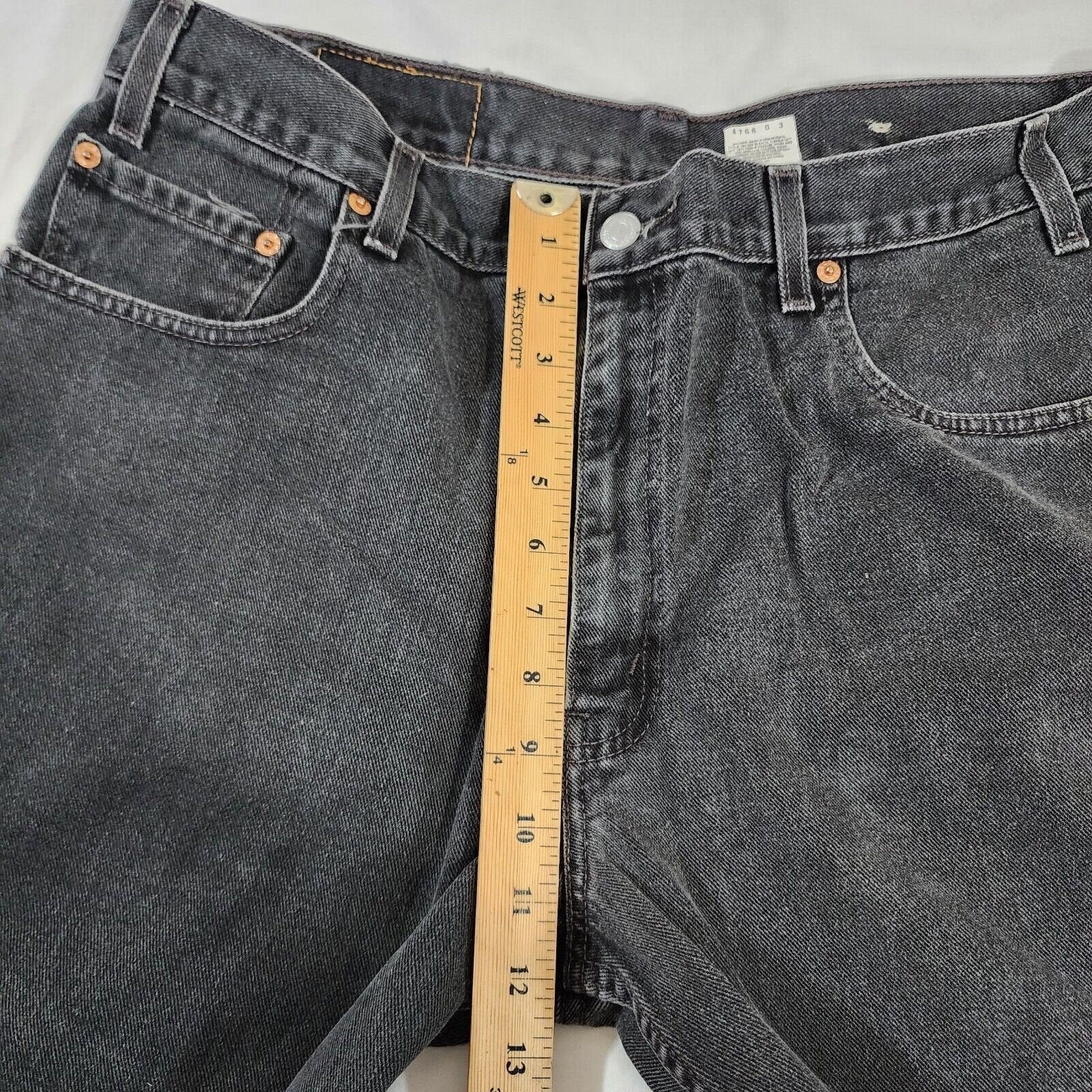 Vintage Levis 560 Red Tab Black Denim Loose Fit Tapered Jeans 36x30