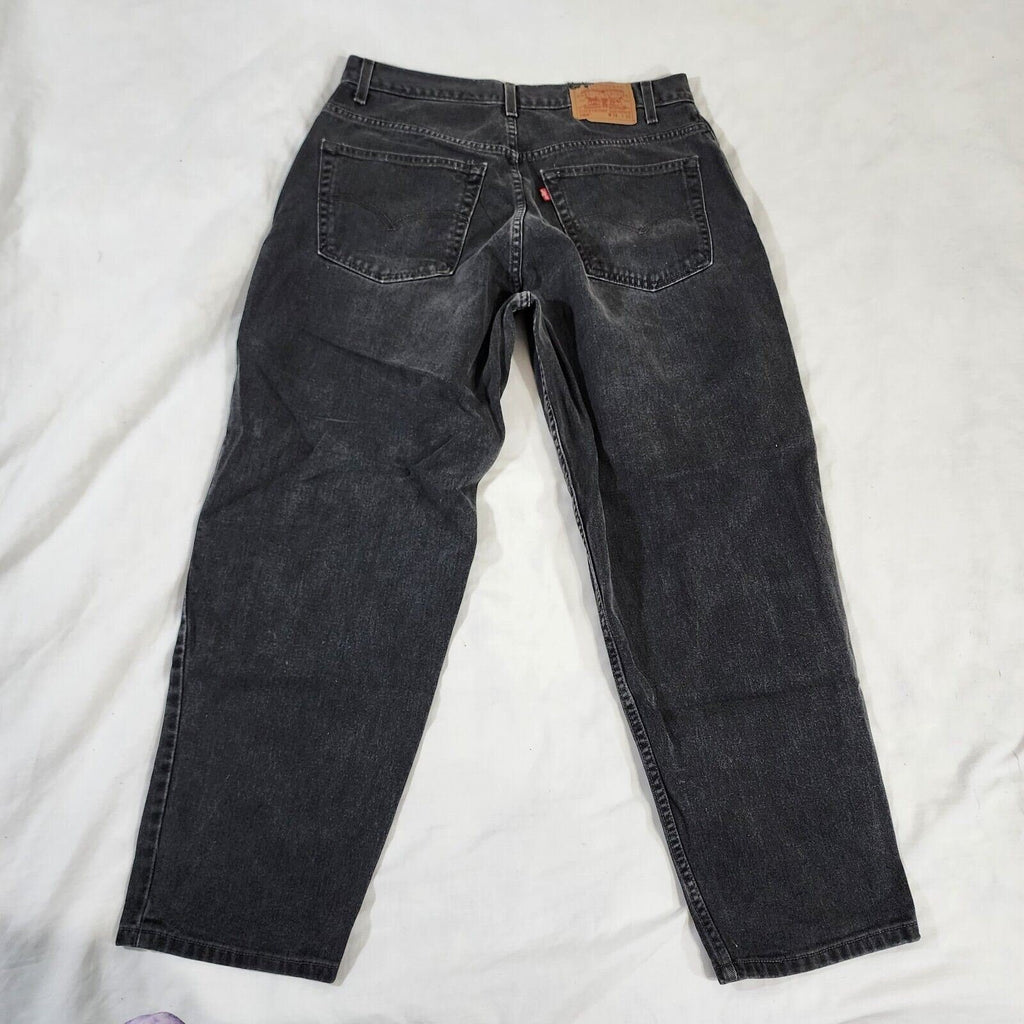 Vintage Levis 560 Red Tab Black Denim Loose Fit Tapered Jeans 36x30