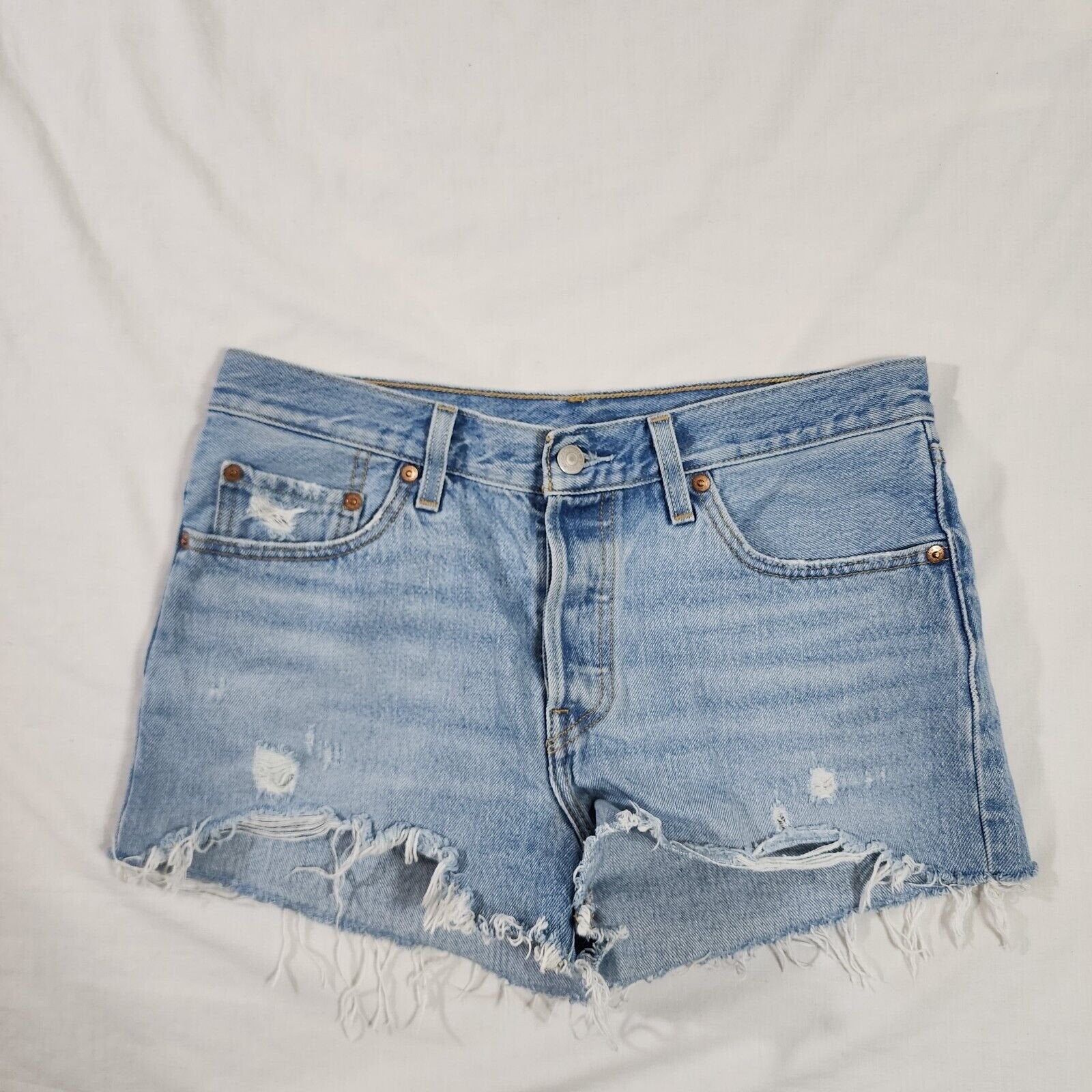 Levi's Premium 501 Women's 30W Medium Wash Fit Jeans Shorts