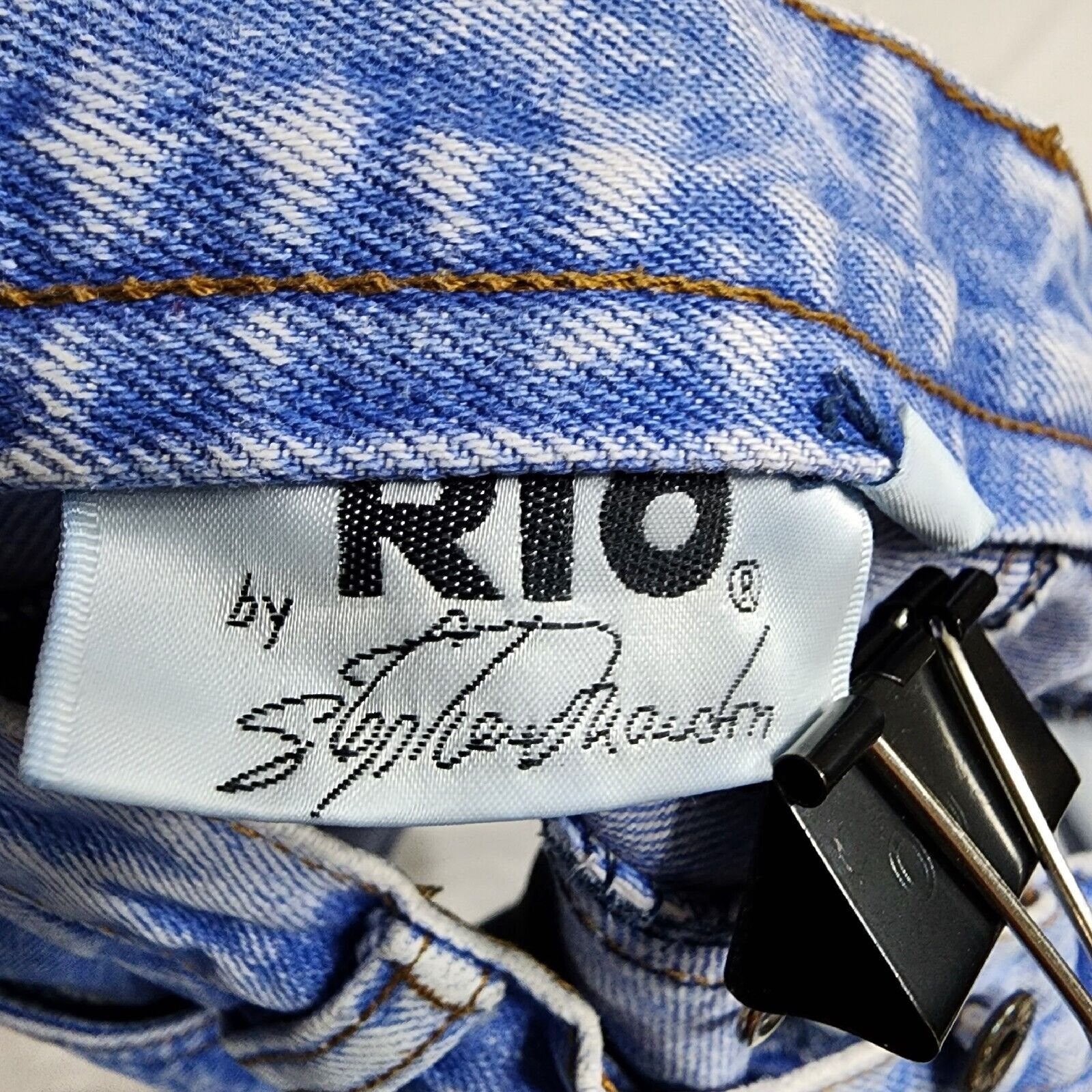 Vintage Rio By Stephen Mardon 24w Jean Shorts Button Fly Light Wash Blue Denim