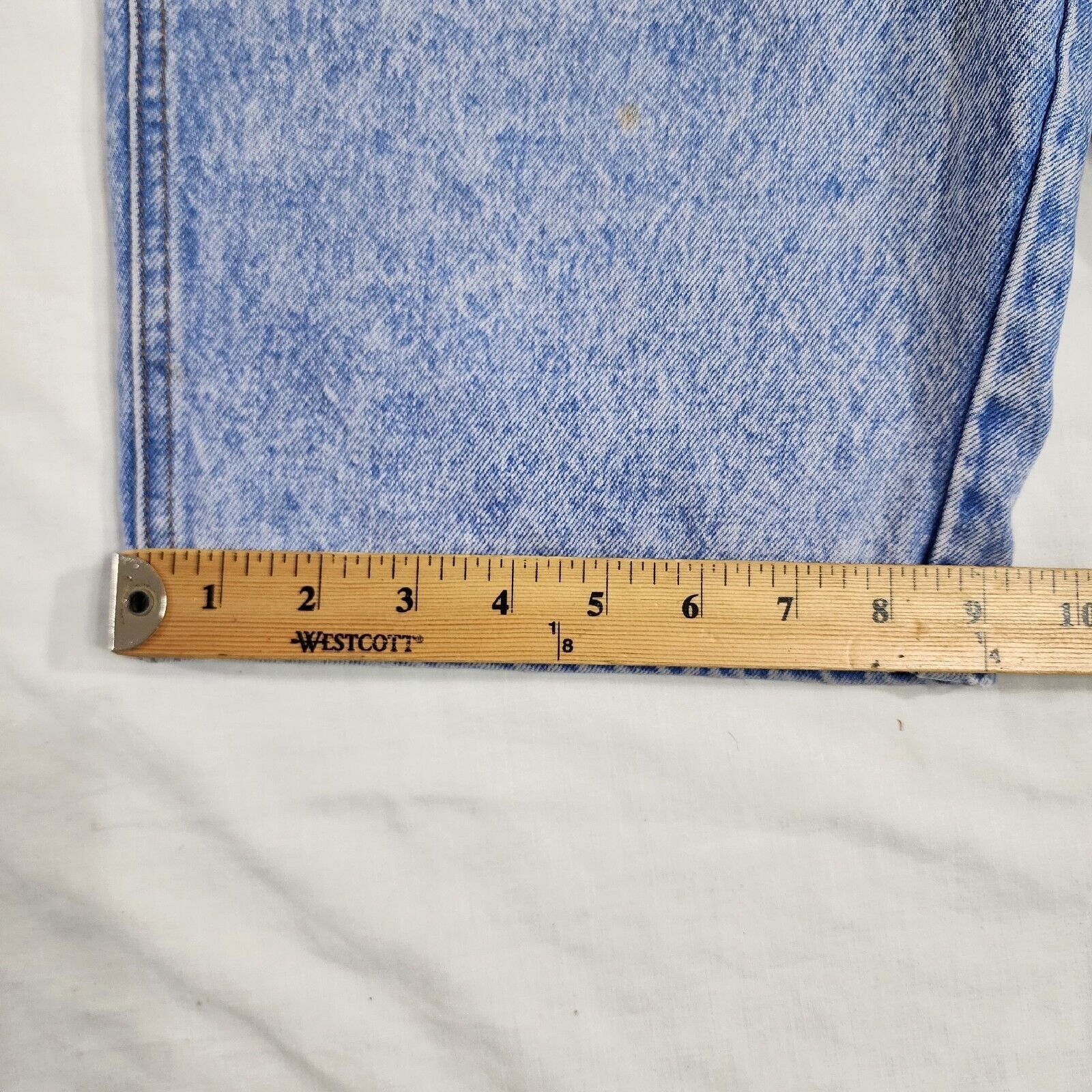 Vintage Rio By Stephen Mardon 24w Jean Shorts Button Fly Light Wash Blue Denim