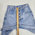 Vintage Rio By Stephen Mardon 24w Jean Shorts Button Fly Light Wash Blue Denim
