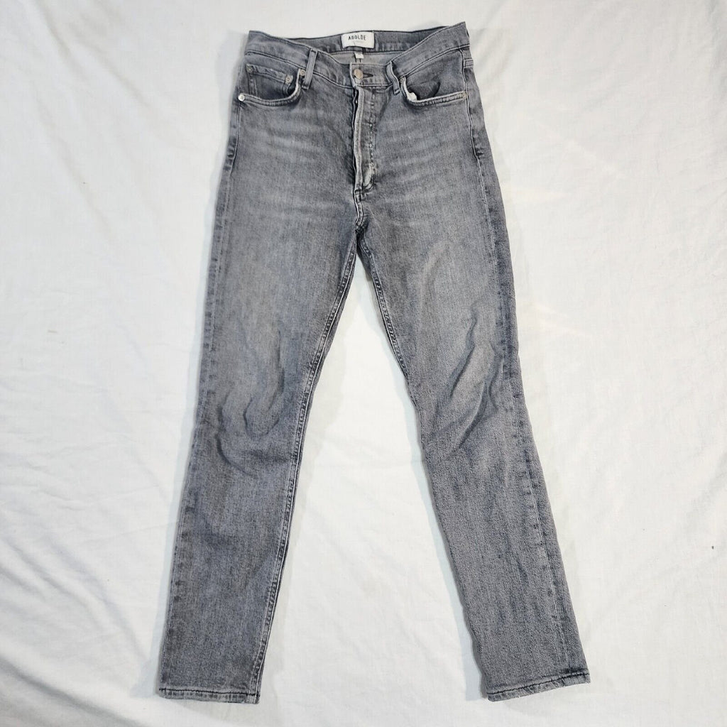 Agolde Women's Gray Jean Light Wash Button Fly 28W / 26L - GOOD