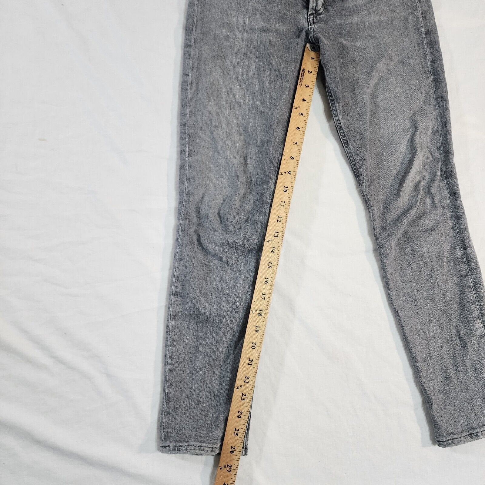 Agolde Women's Gray Jean Light Wash Button Fly 28W / 26L - GOOD