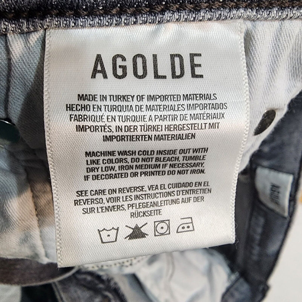 Agolde Women's Gray Jean Light Wash Button Fly 28W / 26L - GOOD