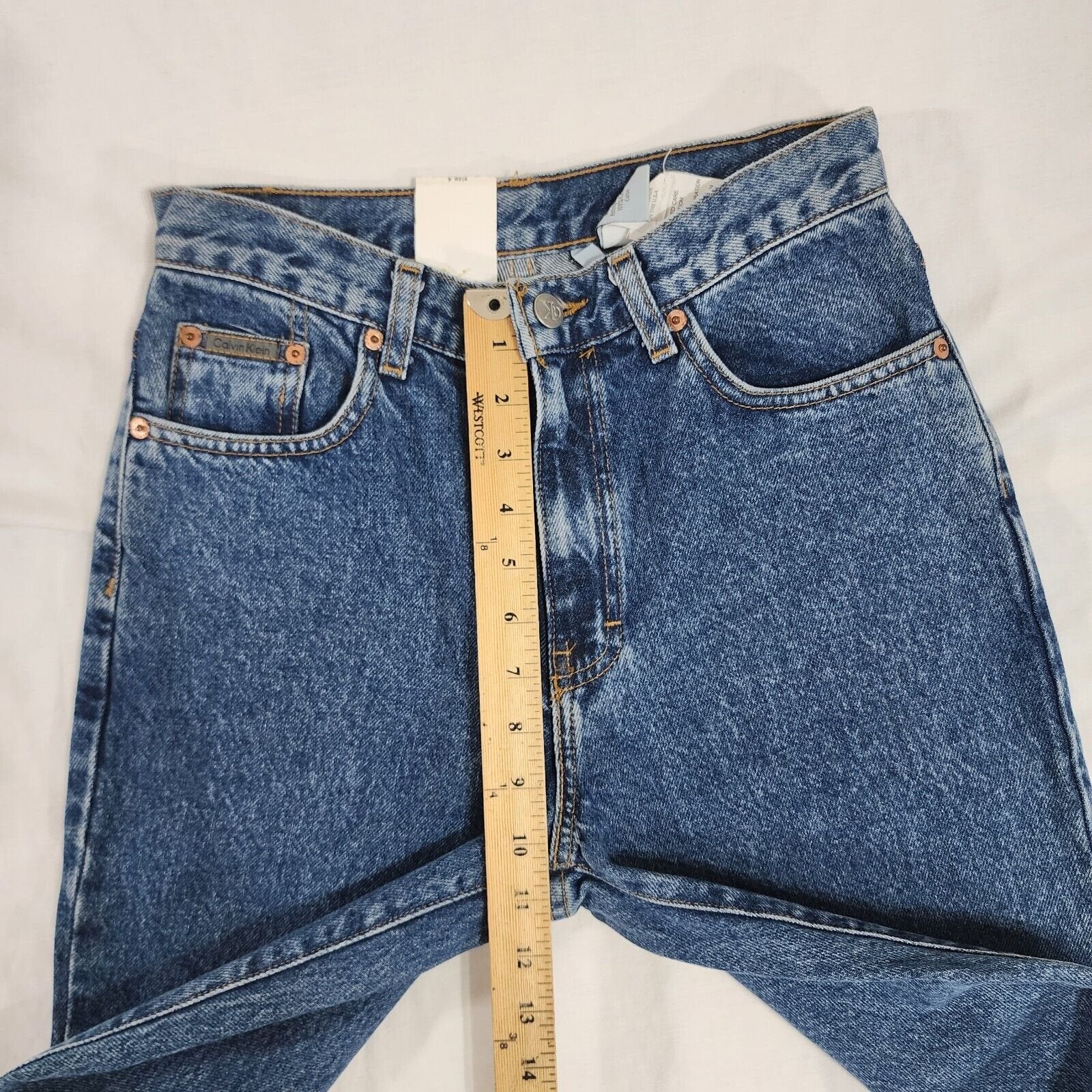 Vintage Calvin Klein Jeans Women 4 Y2K Double Stone Breaded quilted - NEW